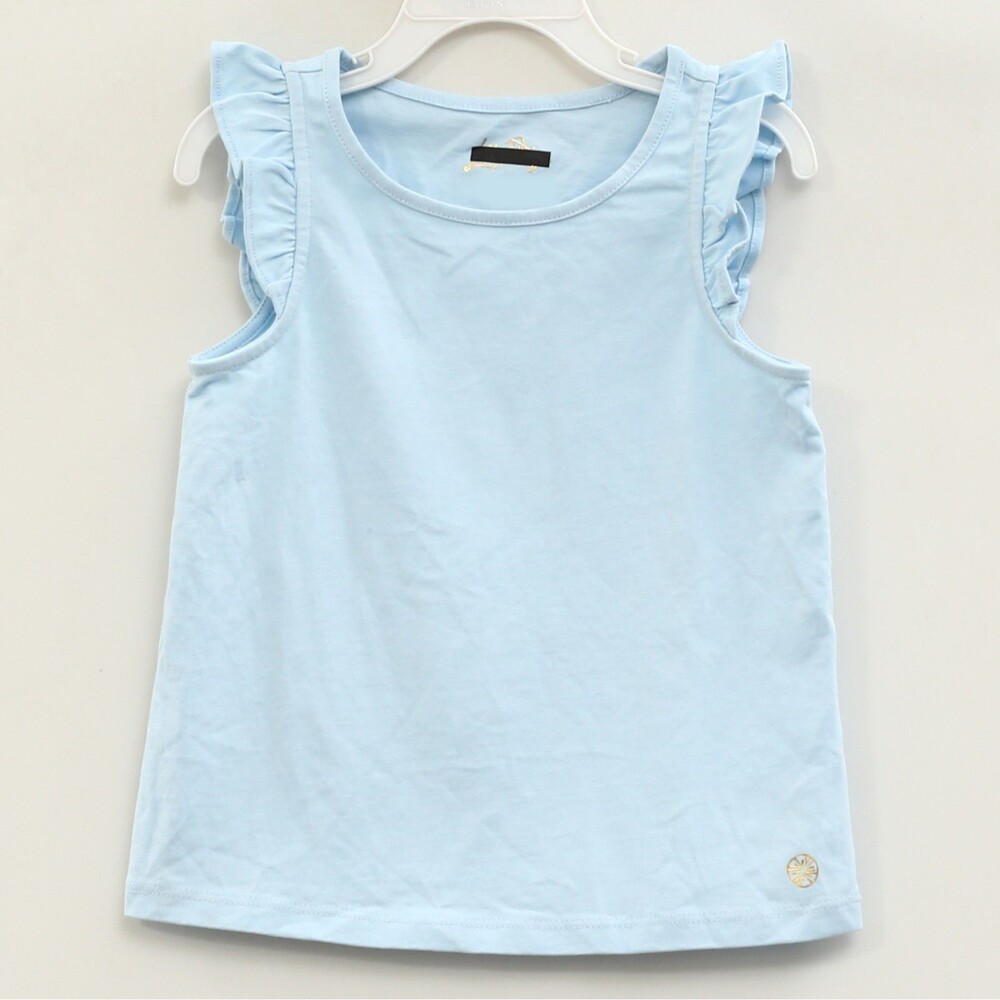 Lilly Pulitzer Kids Girls Top Sleeveless Tank Ruffle Trendy XS 2-3 YRS 288397